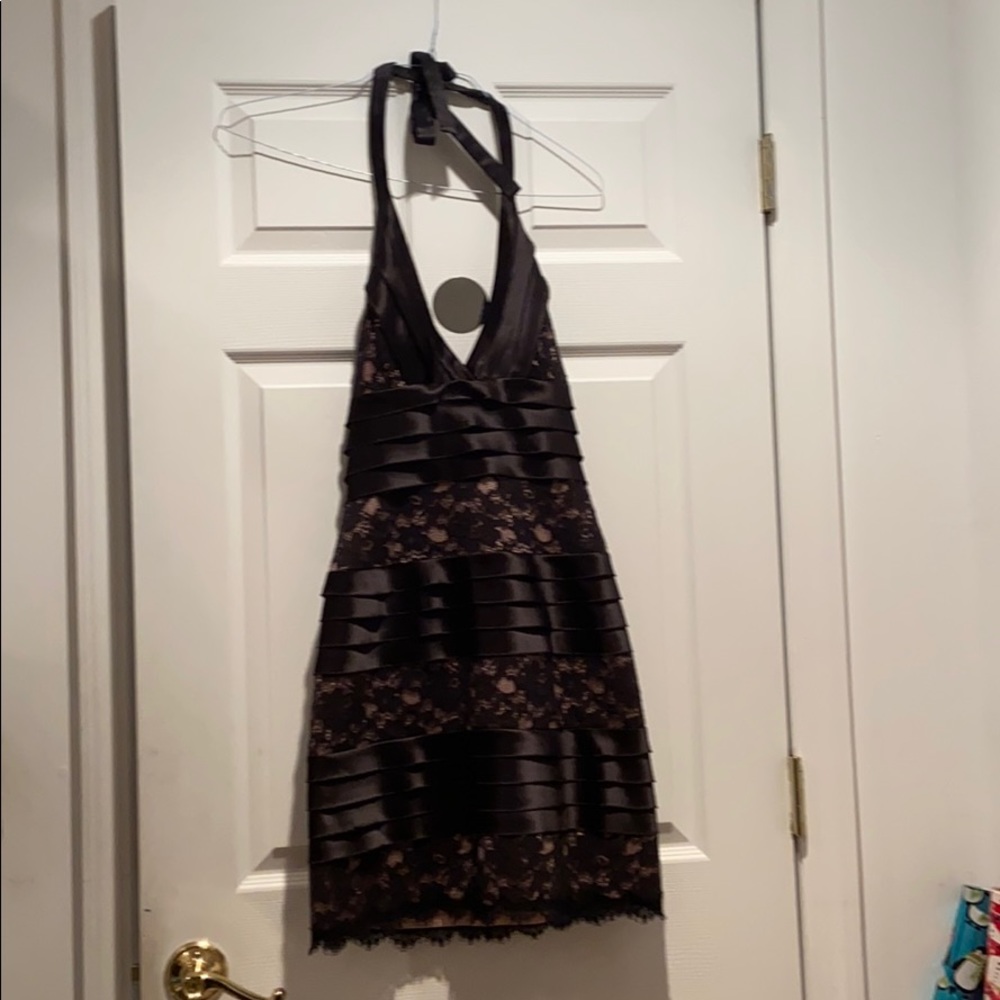 BCBG MAXAZRIA lace halter top dress